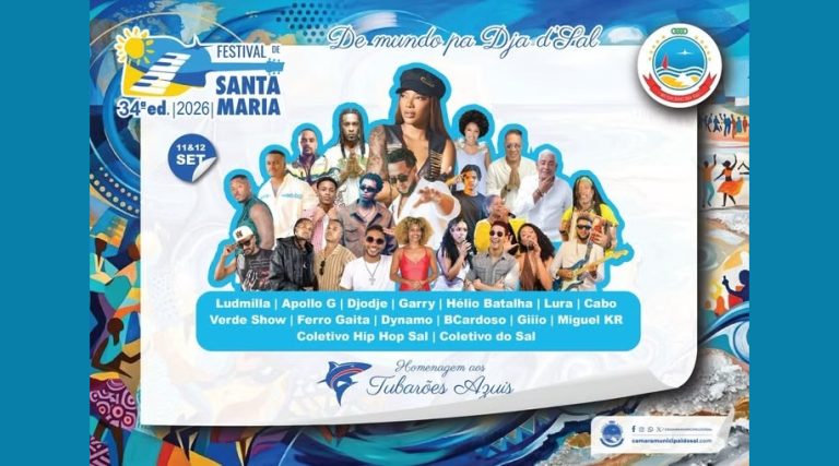 Offizielles Plakat des Festival Internacional de Santa Maria 2026 mit Ludmilla und weiteren Künstlern